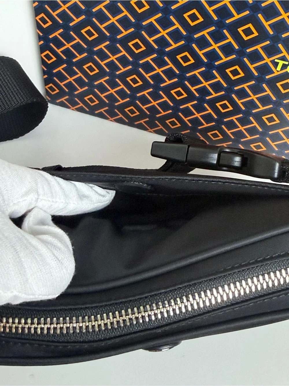 NWT Tory Burch Black Nylon Belt Bag